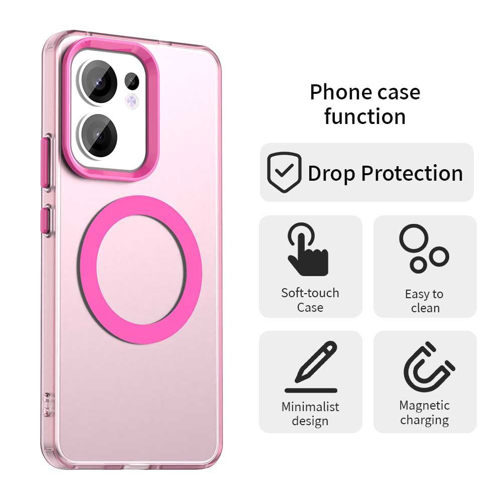 MagSafe калъф за Oppo Reno13 FS 5G / Reno13 F 4G / Reno13 F, Techsuit, CandyCase, Розов