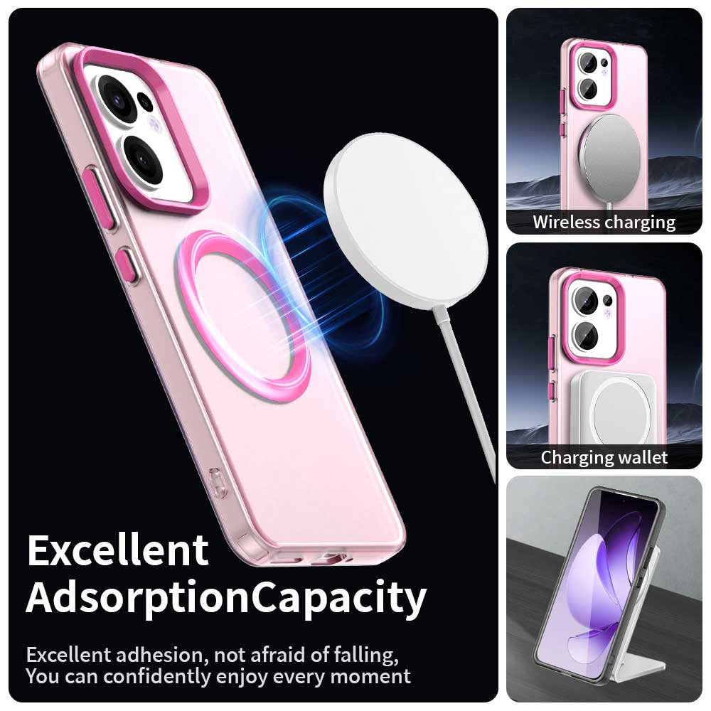 MagSafe калъф за Oppo Reno13 FS 5G / Reno13 F 4G / Reno13 F, Techsuit, CandyCase, Розов