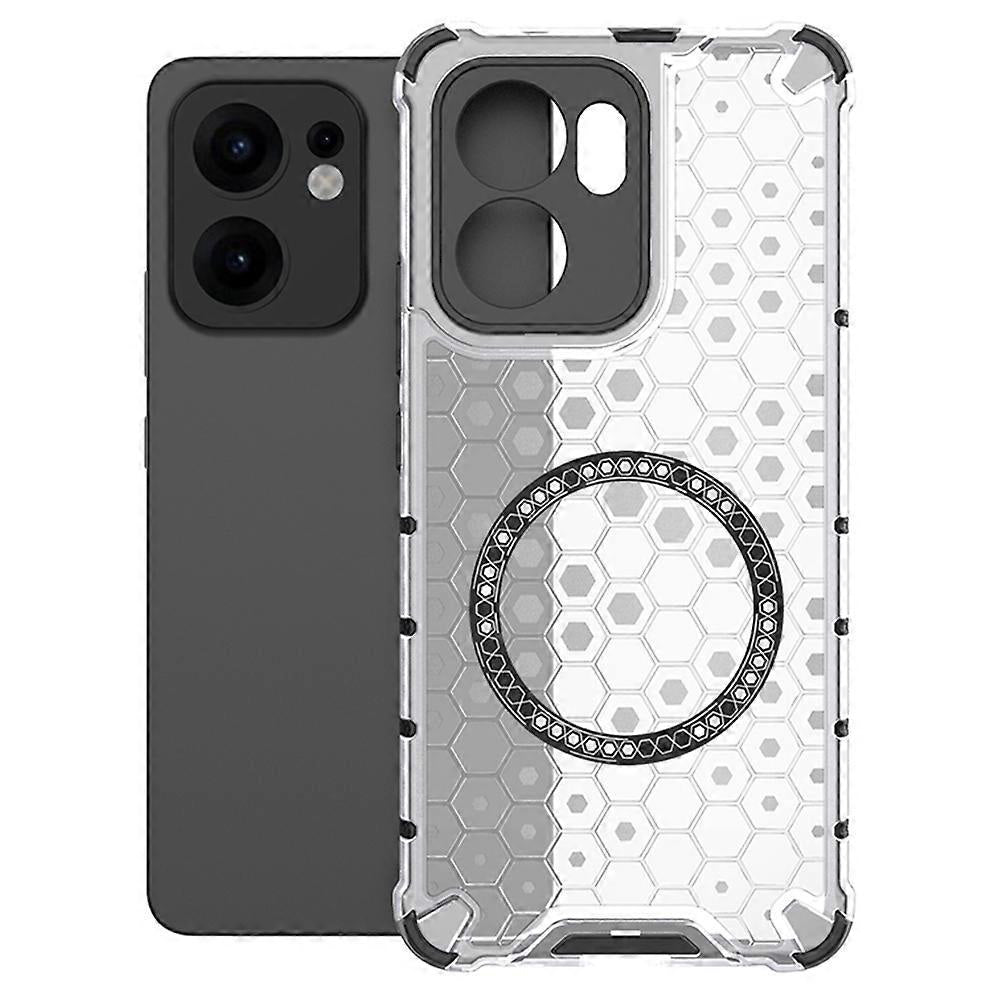 Калъф MagSafe за Oppo Reno13 FS 5G / Reno13 F 4G / Reno13 F, Techsuit, HoneyComb Shield, Бял