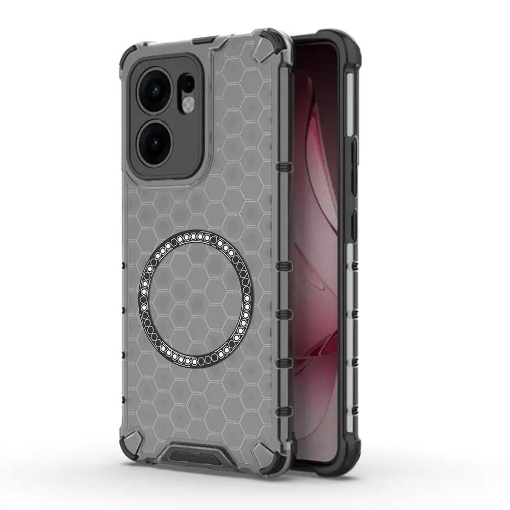 Калъф MagSafe за Oppo Reno13 FS 5G / Reno13 F 4G / Reno13 F, Techsuit, HoneyComb Shield, Черен
