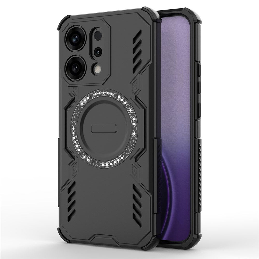 MagSafe калъф за Oppo Reno14, Techsuit, ArmorMag, Черен