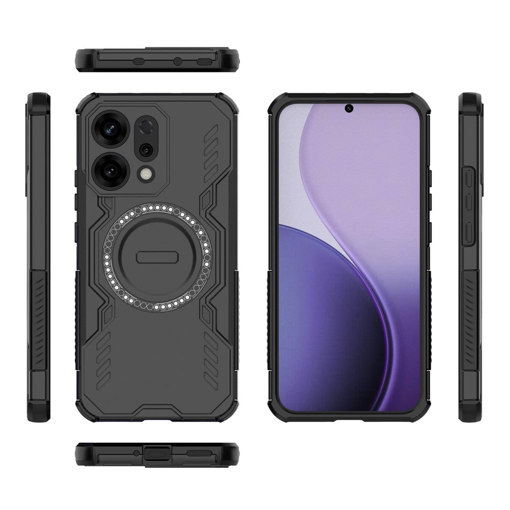 MagSafe калъф за Oppo Reno14, Techsuit, ArmorMag, Черен