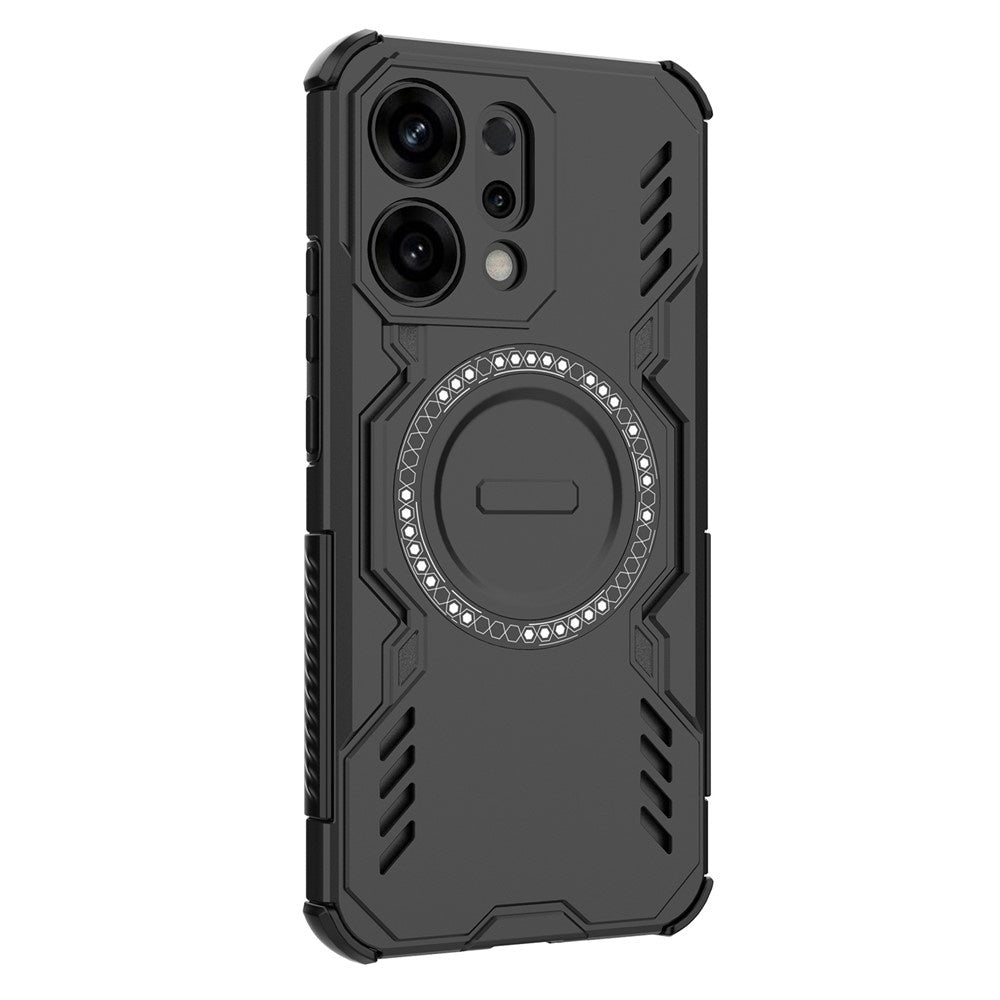 MagSafe калъф за Oppo Reno14, Techsuit, ArmorMag, Черен