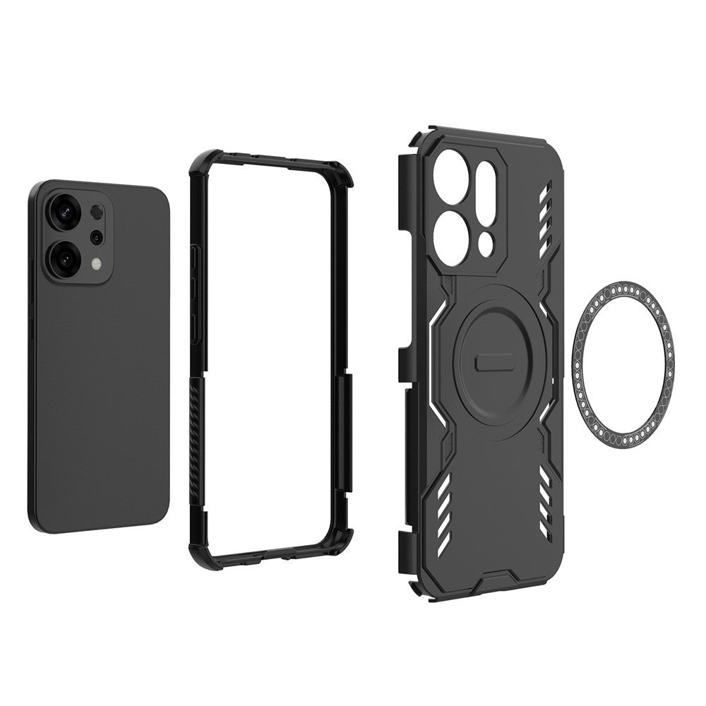 MagSafe калъф за Oppo Reno14, Techsuit, ArmorMag, Черен
