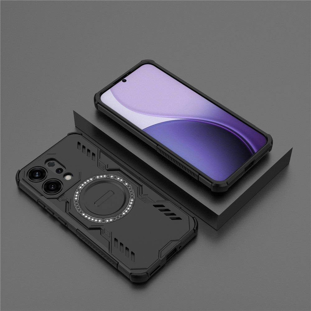 MagSafe калъф за Oppo Reno14, Techsuit, ArmorMag, Черен