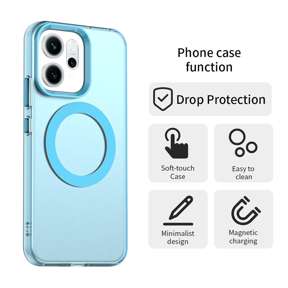 Калъф MagSafe за Oppo Reno14, Techsuit, CandyCase, Син