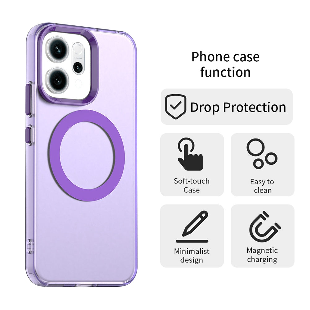 Калъф MagSafe за Oppo Reno14, Techsuit, CandyCase, Лилав