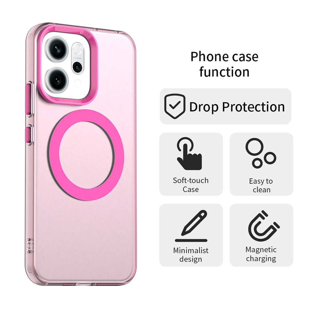 Калъф MagSafe за Oppo Reno14, Techsuit, CandyCase, Розов