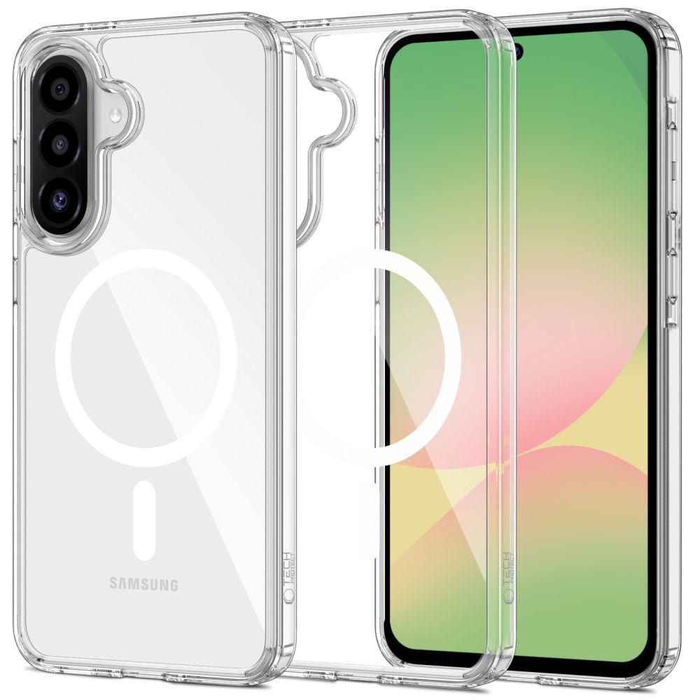 Калъф MagSafe за Samsung Galaxy A56 A566, Tech-Protect, Flexair Hybrid, Прозрачен