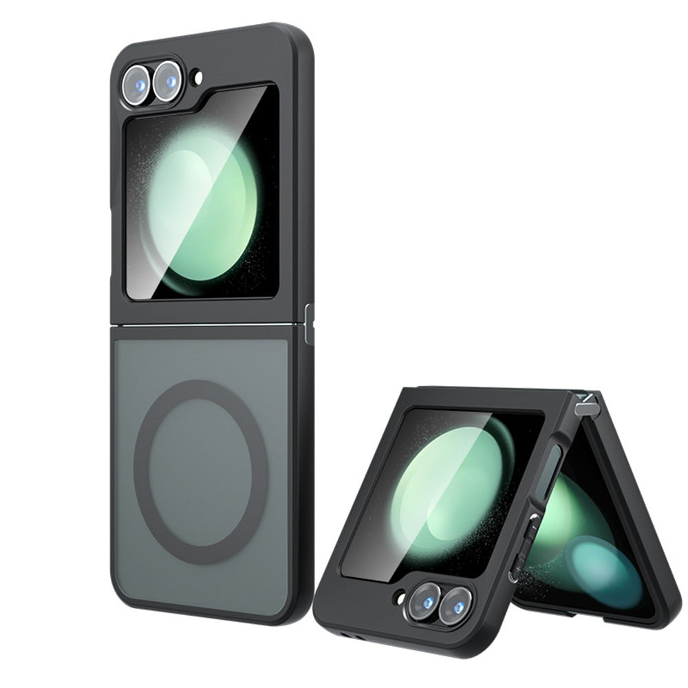 Калъф MagSafe за Samsung Galaxy Z Flip6 F741, Techsuit, PureFrost, Черен сатен