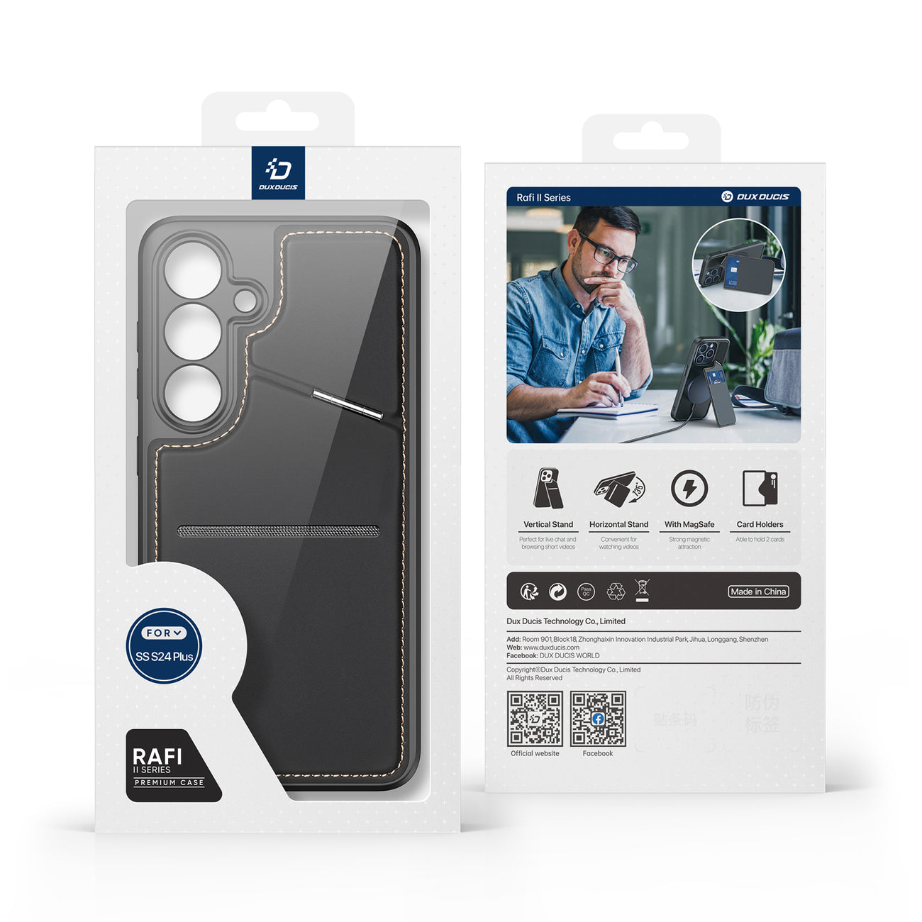 Калъф MagSafe за Samsung Galaxy S24+ S926, DUX DUCIS, Rafi II, Черен