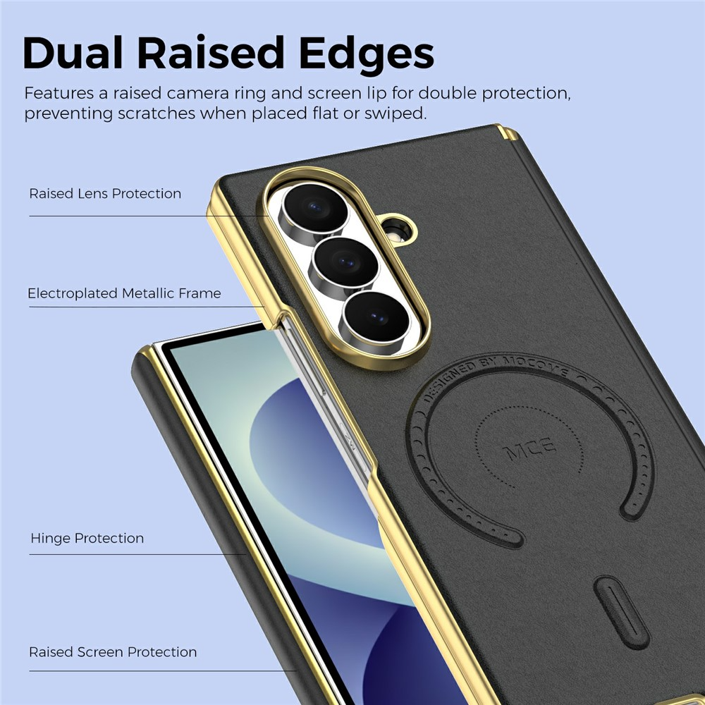 Калъф MagSafe за Samsung Galaxy Z Fold8 Ultra F976, OEM, електропланиран, черен