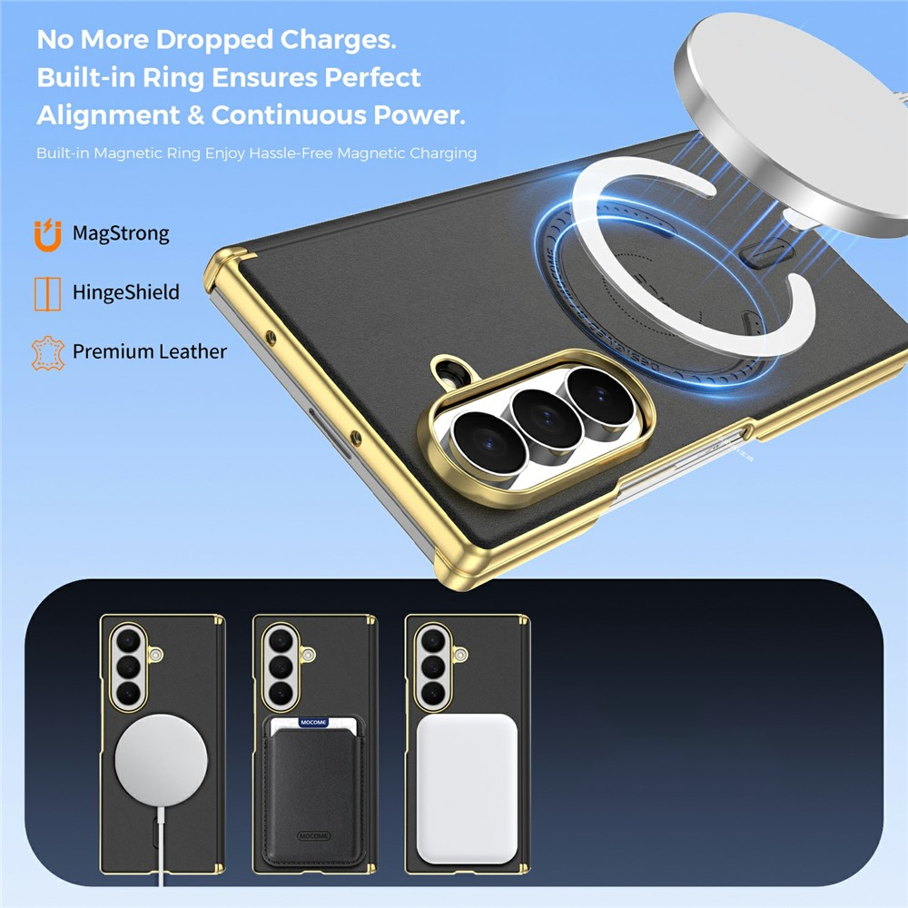 Калъф MagSafe за Samsung Galaxy Z Fold8 Ultra F976, OEM, електропланиран, черен