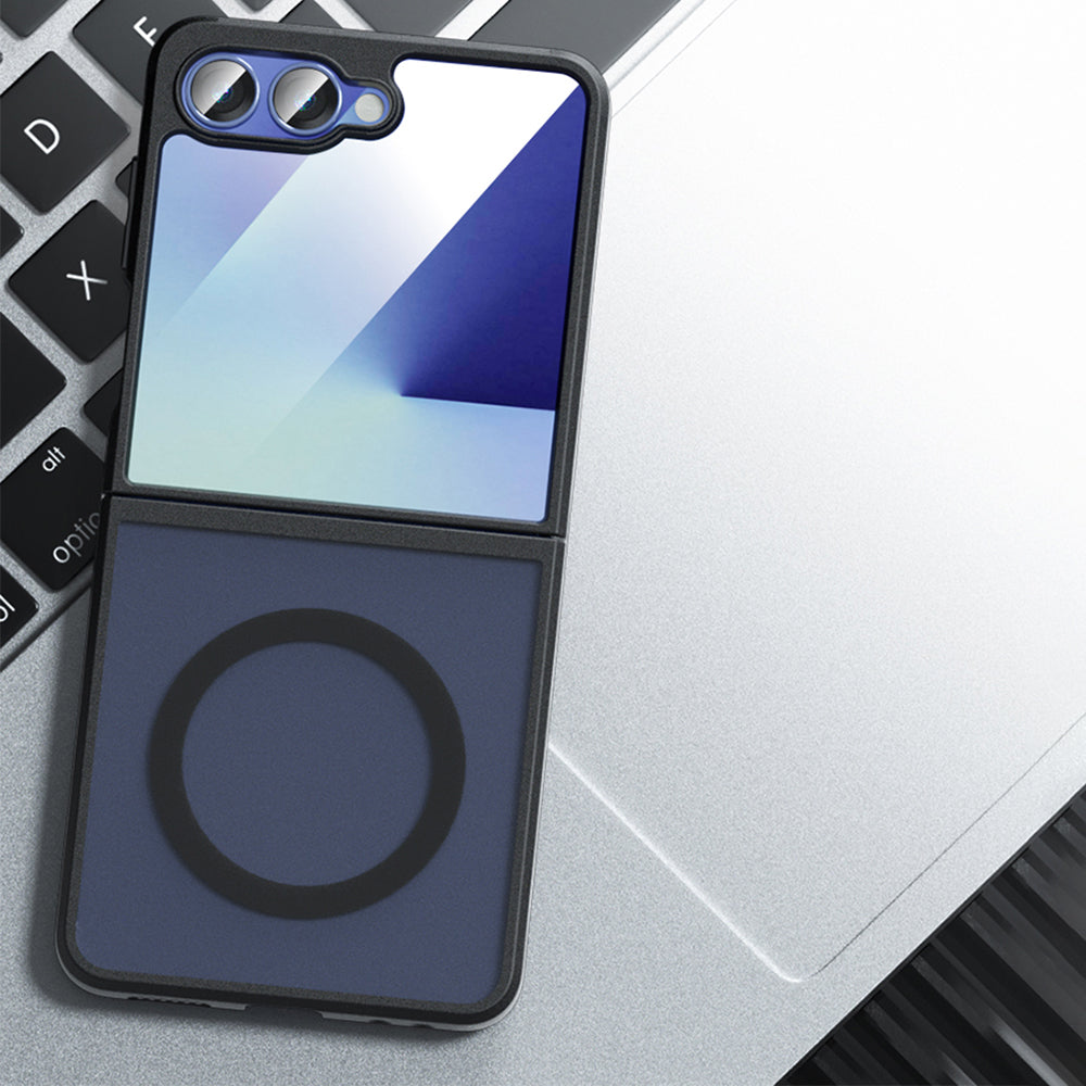 Калъф MagSafe за Samsung Galaxy Z Flip7 F766, Techsuit, PureFrost, Черен сатен