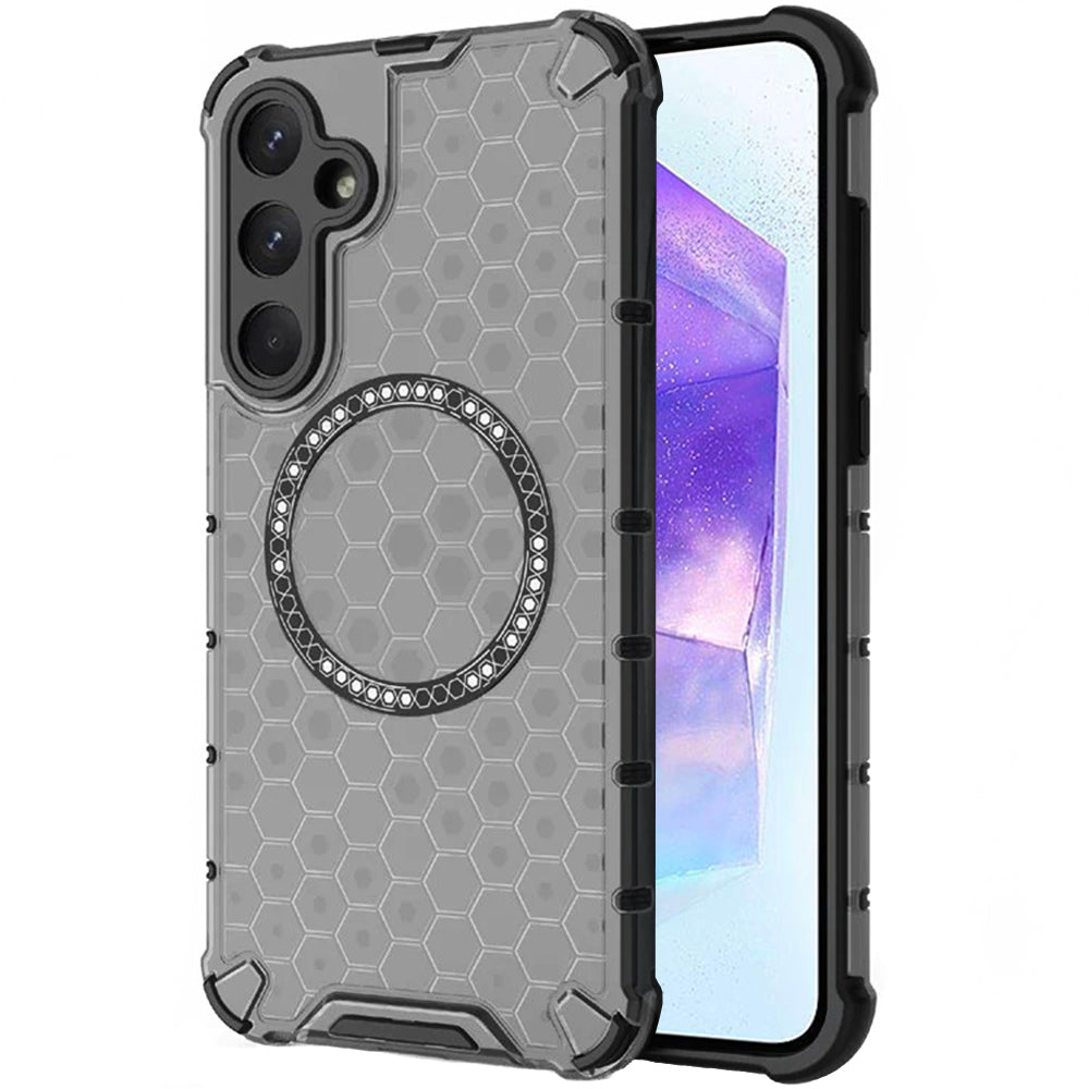 Калъф MagSafe за Samsung Galaxy A55 5G A556, Techsuit, HoneyComb Shield, Черен
