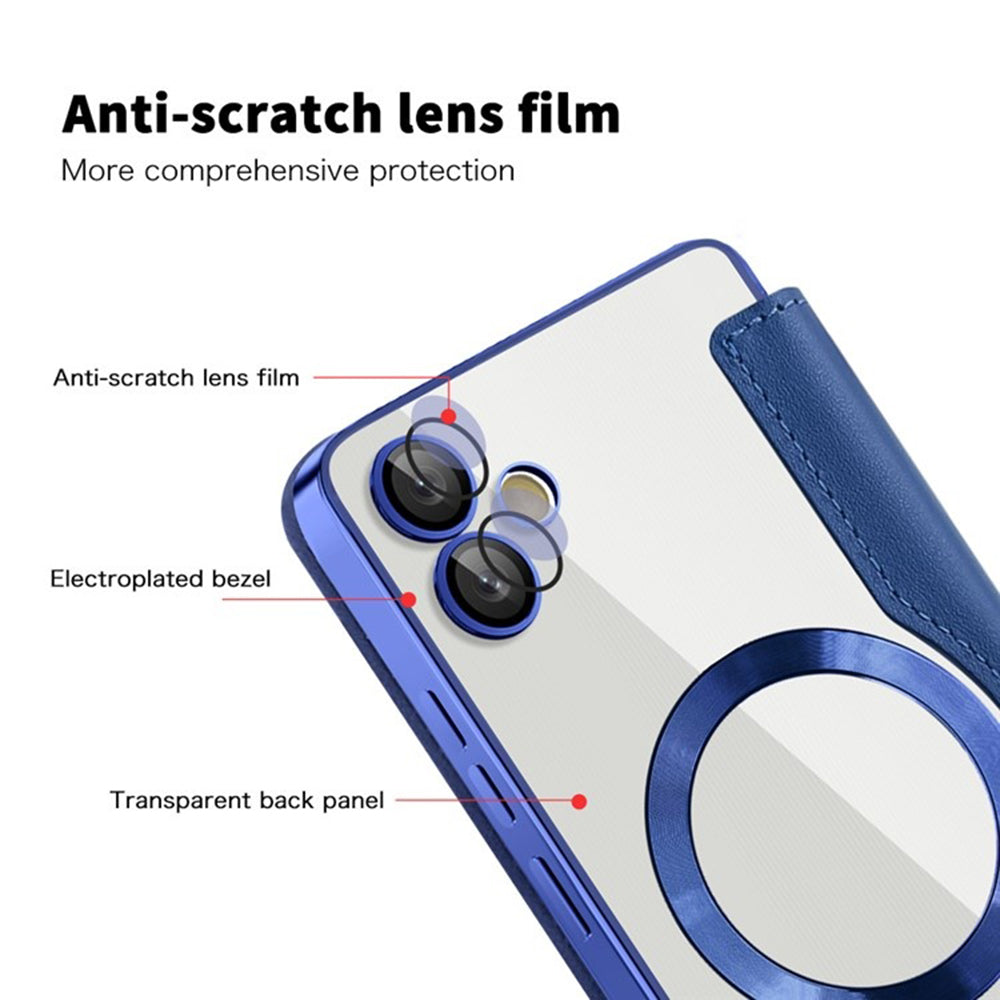 Калъф MagSafe за Samsung Galaxy A05 A055, Techsuit, SmartMag Book, Син
