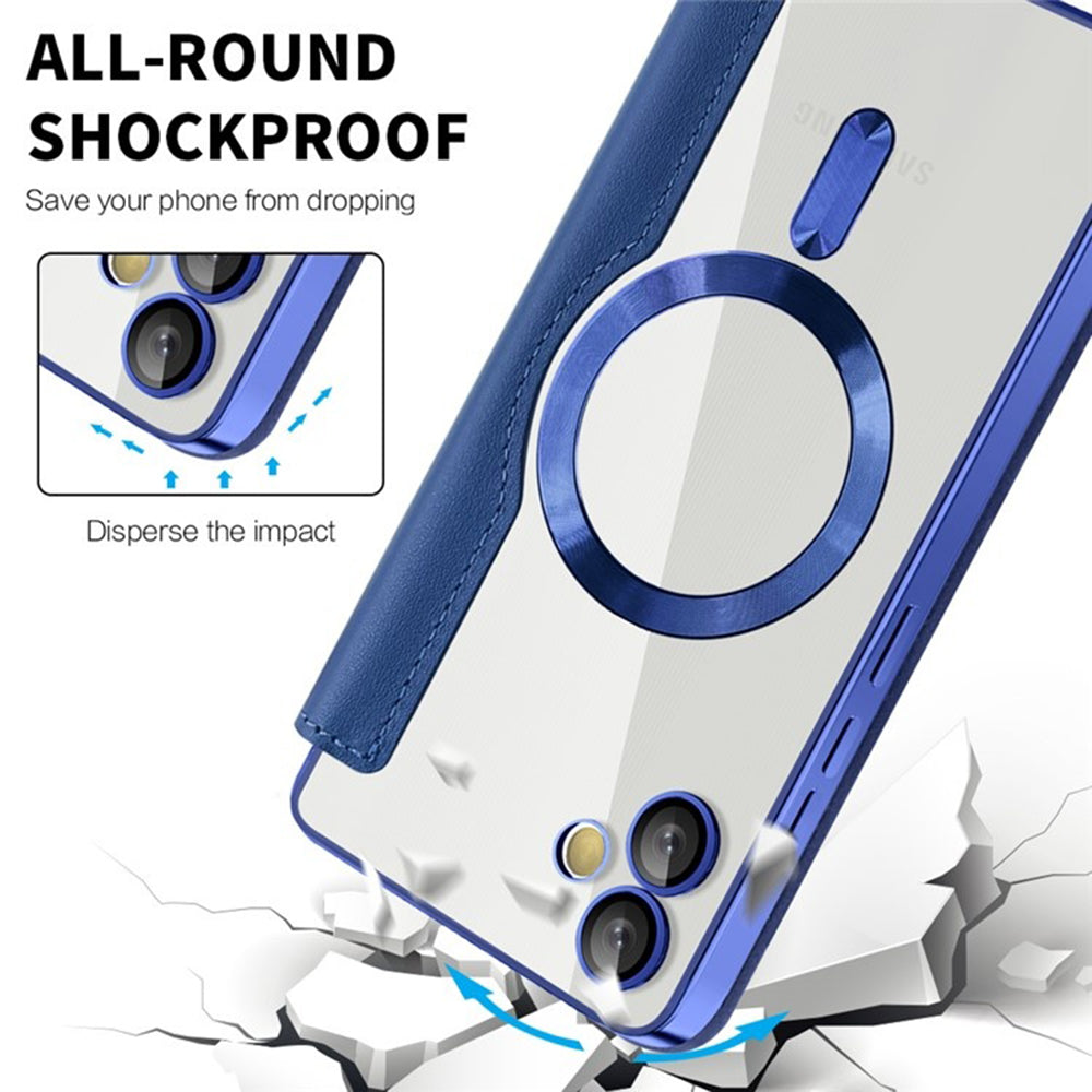 Калъф MagSafe за Samsung Galaxy A05 A055, Techsuit, SmartMag Book, Син