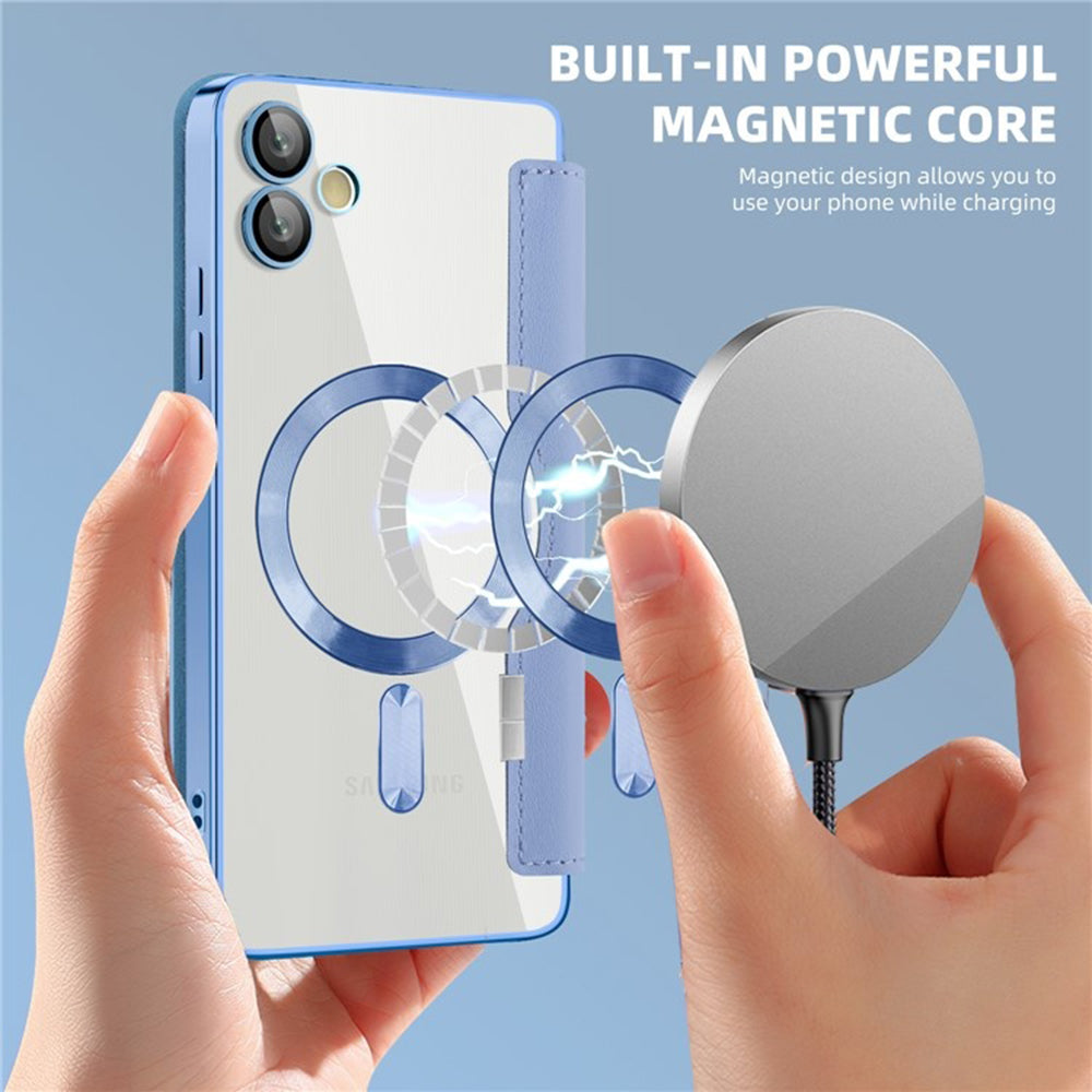 Калъф MagSafe за Samsung Galaxy A05 A055, Techsuit, SmartMag Book, Син