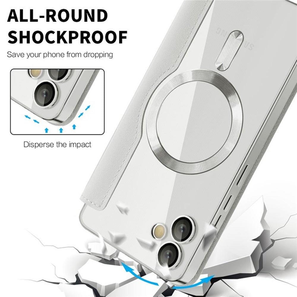 Калъф MagSafe за Samsung Galaxy A05 A055, Techsuit, SmartMag Book, Сив