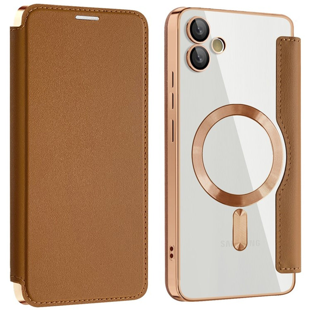 Калъф MagSafe за Samsung Galaxy A05 A055, Techsuit, SmartMag Book, Кафяв