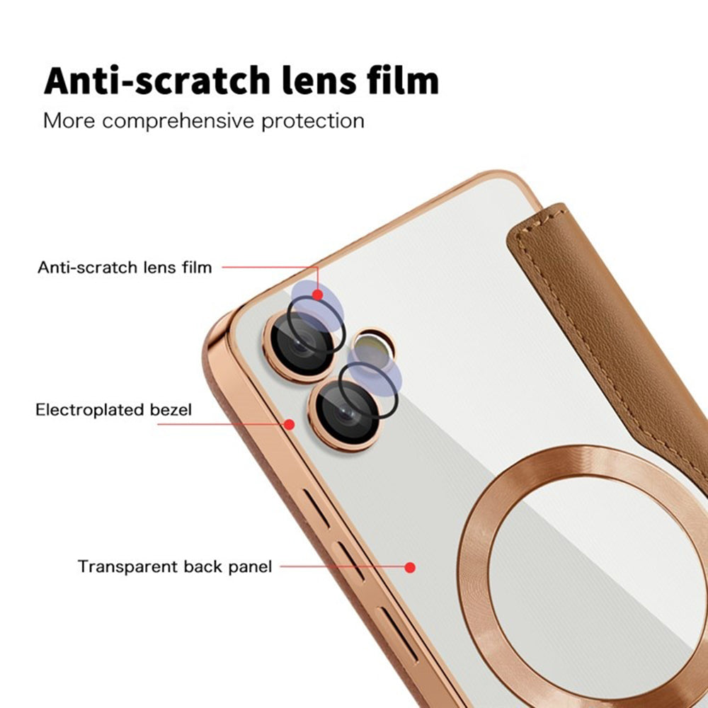 Калъф MagSafe за Samsung Galaxy A05 A055, Techsuit, SmartMag Book, Кафяв