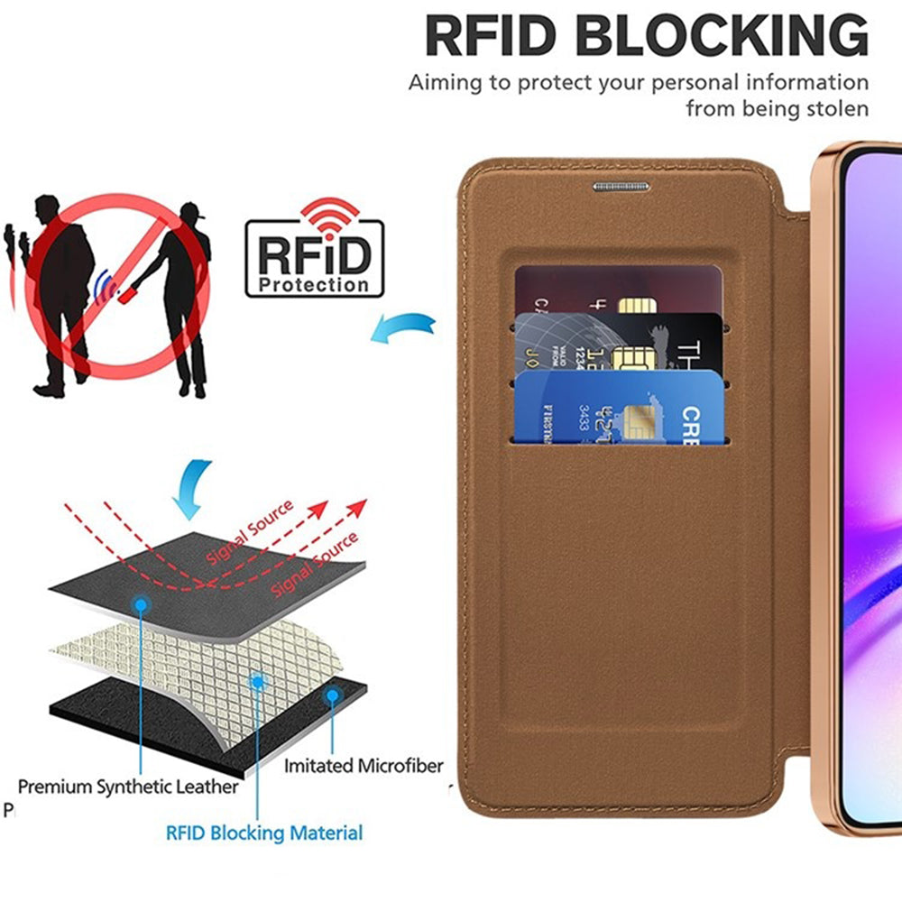 Калъф MagSafe за Samsung Galaxy A05 A055, Techsuit, SmartMag Book, Кафяв