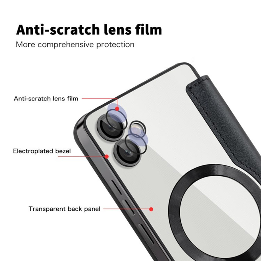 Калъф MagSafe за Samsung Galaxy A05 A055, Techsuit, SmartMag Book, Черен