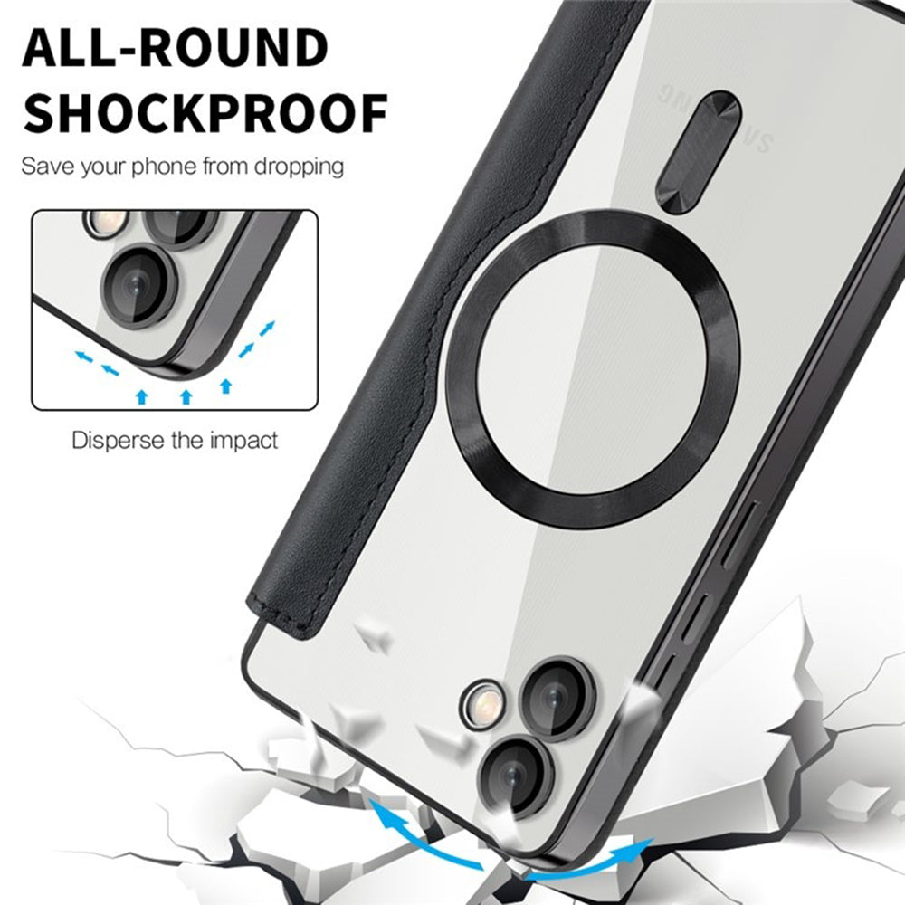 Калъф MagSafe за Samsung Galaxy A05 A055, Techsuit, SmartMag Book, Черен