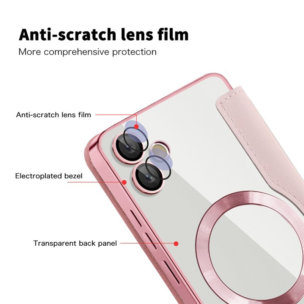 Калъф MagSafe за Samsung Galaxy A05 A055, Techsuit, SmartMag Book, Розов