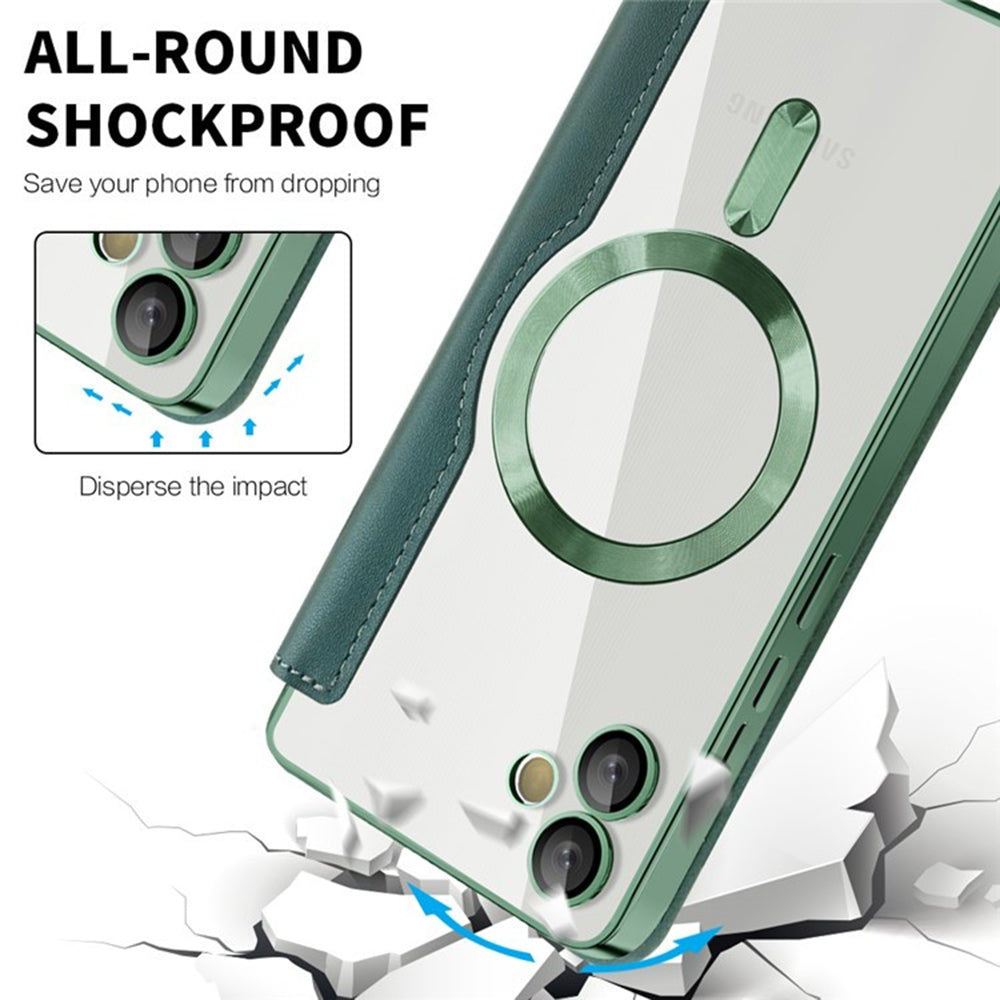 Калъф MagSafe за Samsung Galaxy A05 A055, Techsuit, SmartMag Book, Зелен