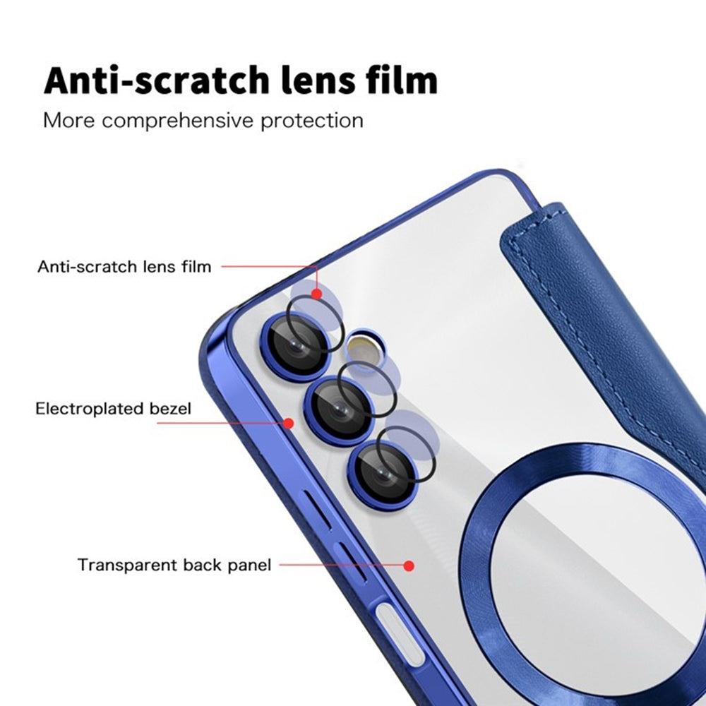 Калъф MagSafe за Samsung Galaxy A05s A057, Techsuit, SmartMag Book, Син