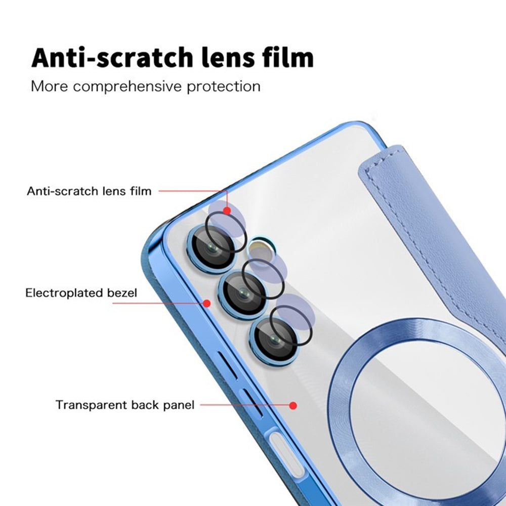 Калъф MagSafe за Samsung Galaxy A05s A057, Techsuit, SmartMag Book, Син