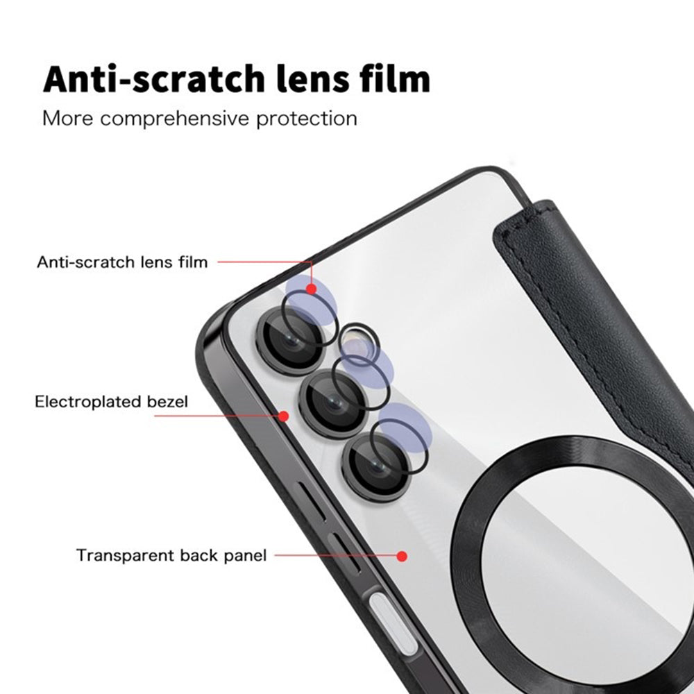 Калъф MagSafe за Samsung Galaxy A05s A057, Techsuit, SmartMag Book, Черен