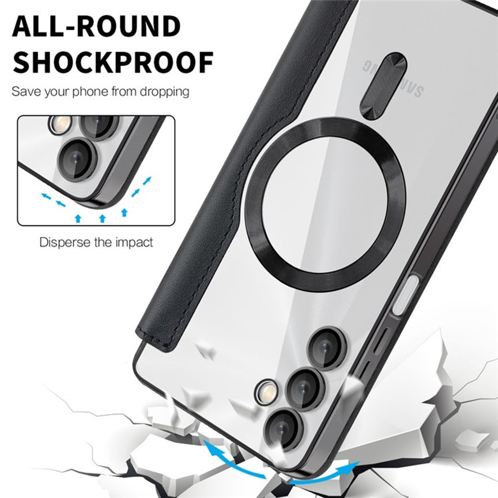 Калъф MagSafe за Samsung Galaxy A05s A057, Techsuit, SmartMag Book, Черен