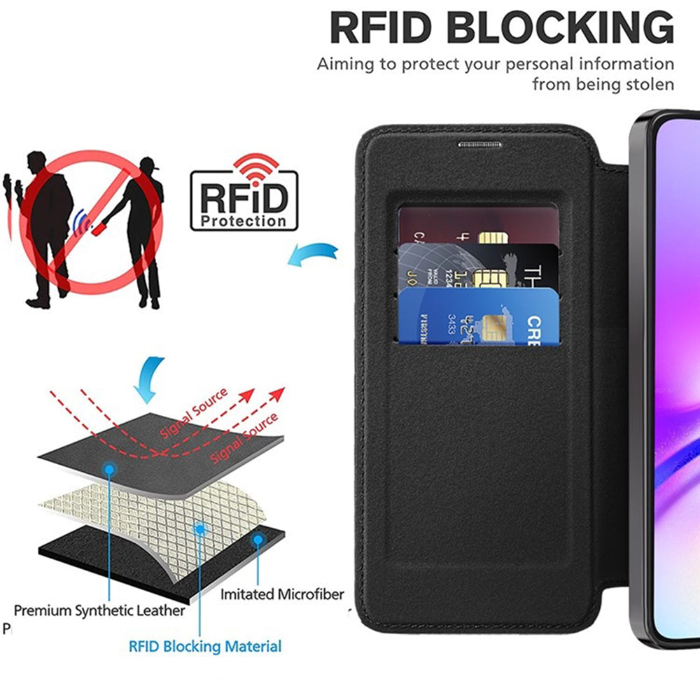 Калъф MagSafe за Samsung Galaxy A05s A057, Techsuit, SmartMag Book, Черен