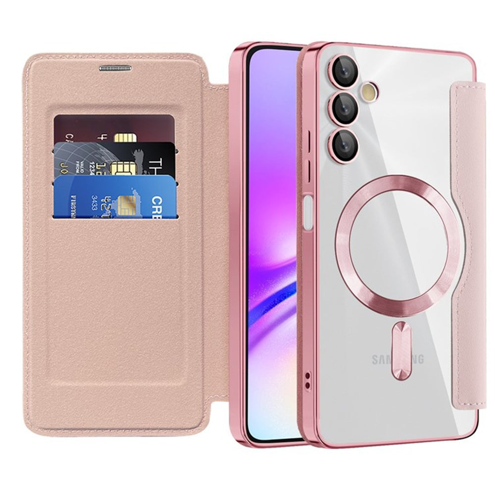 Калъф MagSafe за Samsung Galaxy A05s A057, Techsuit, SmartMag Book, Розов