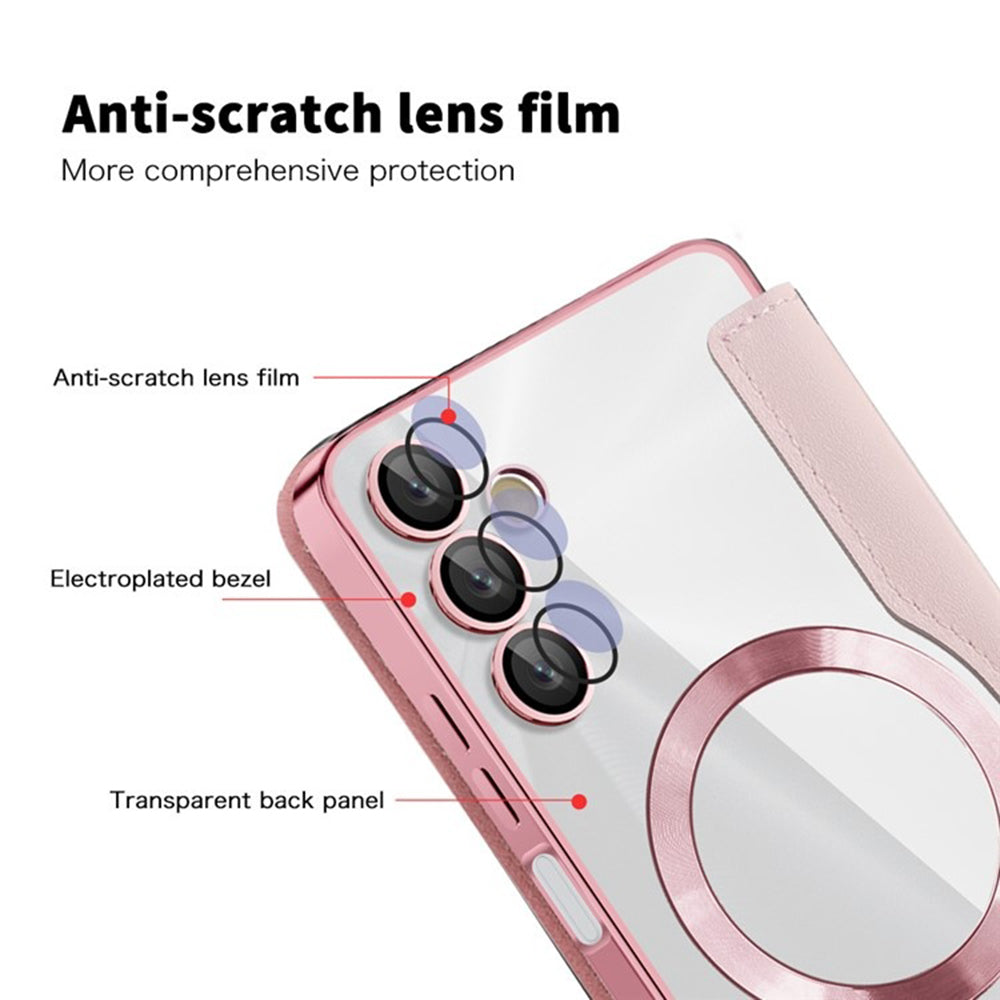 Калъф MagSafe за Samsung Galaxy A05s A057, Techsuit, SmartMag Book, Розов