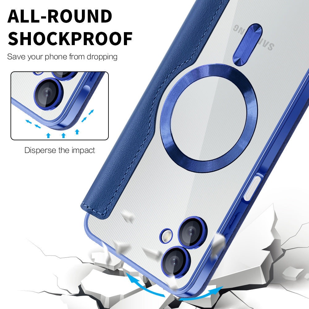 Калъф MagSafe за Samsung Galaxy A06 A065, Techsuit, SmartMag Book, Син