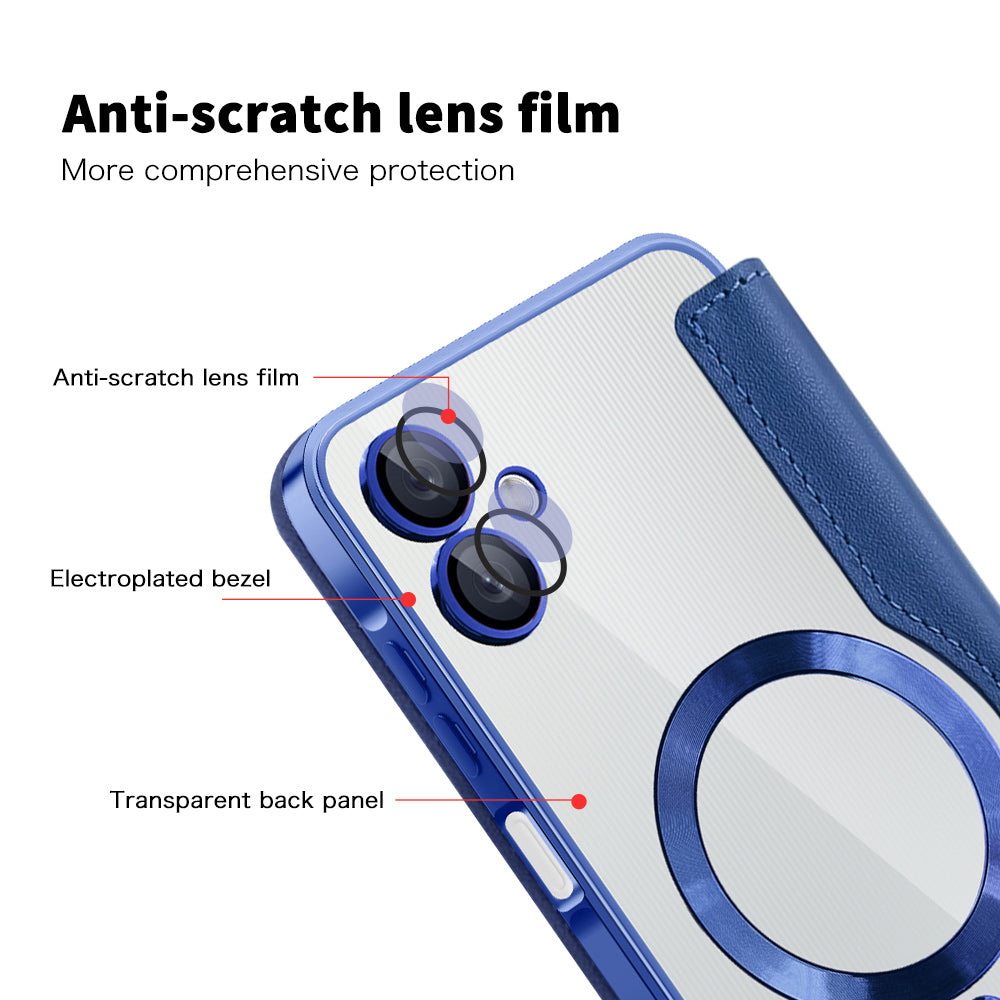 Калъф MagSafe за Samsung Galaxy A06 A065, Techsuit, SmartMag Book, Син