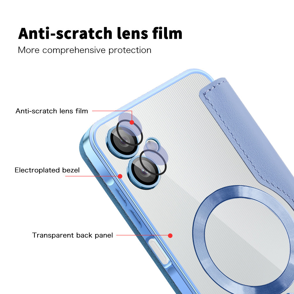 Калъф MagSafe за Samsung Galaxy A06 A065, Techsuit, SmartMag Book, Син
