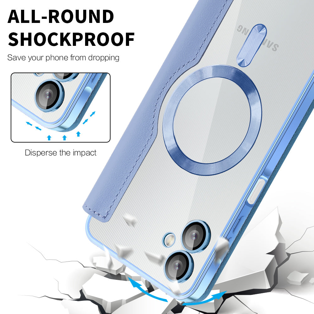 Калъф MagSafe за Samsung Galaxy A06 A065, Techsuit, SmartMag Book, Син