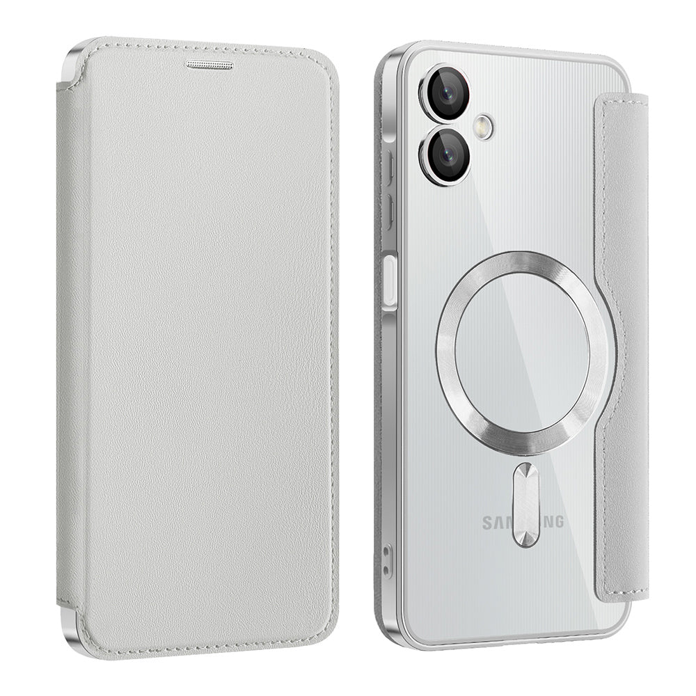 Калъф MagSafe за Samsung Galaxy A06 A065, Techsuit, SmartMag Book, Сив