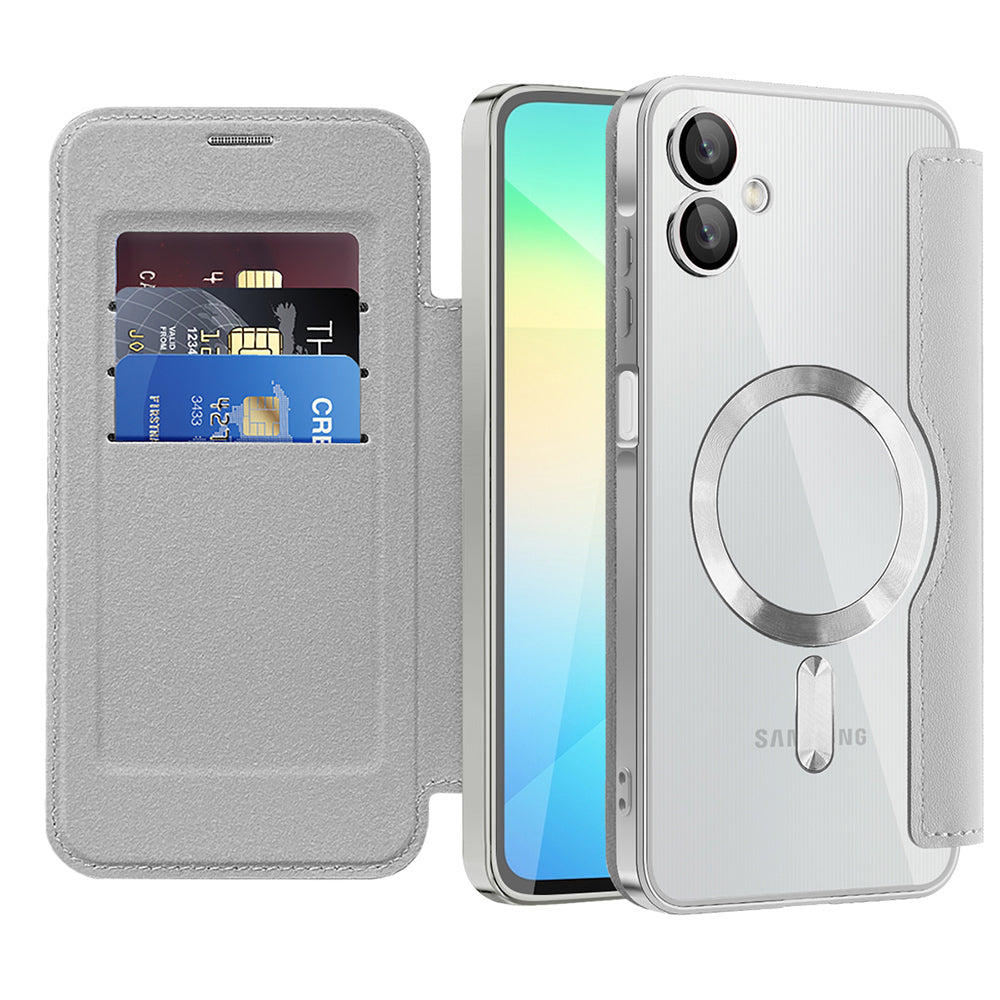 Калъф MagSafe за Samsung Galaxy A06 A065, Techsuit, SmartMag Book, Сив
