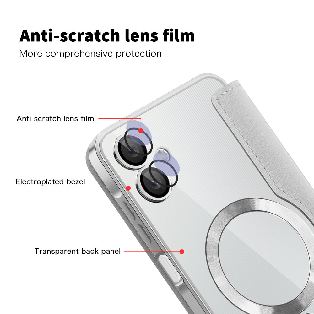 Калъф MagSafe за Samsung Galaxy A06 A065, Techsuit, SmartMag Book, Сив