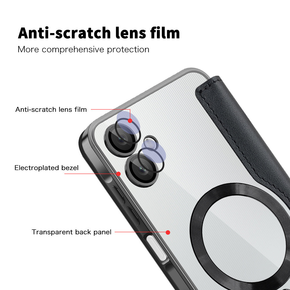 Калъф MagSafe за Samsung Galaxy A06 A065, Techsuit, SmartMag Book, Черен