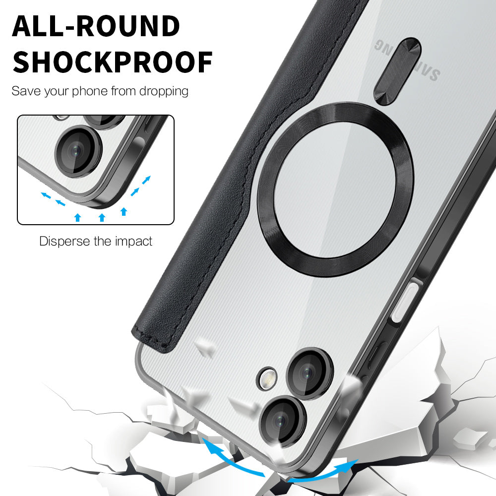 Калъф MagSafe за Samsung Galaxy A06 A065, Techsuit, SmartMag Book, Черен