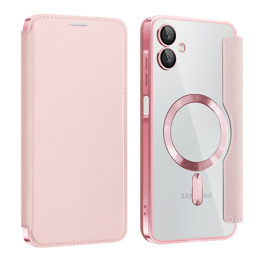 Калъф MagSafe за Samsung Galaxy A06 A065, Techsuit, SmartMag Book, Розов