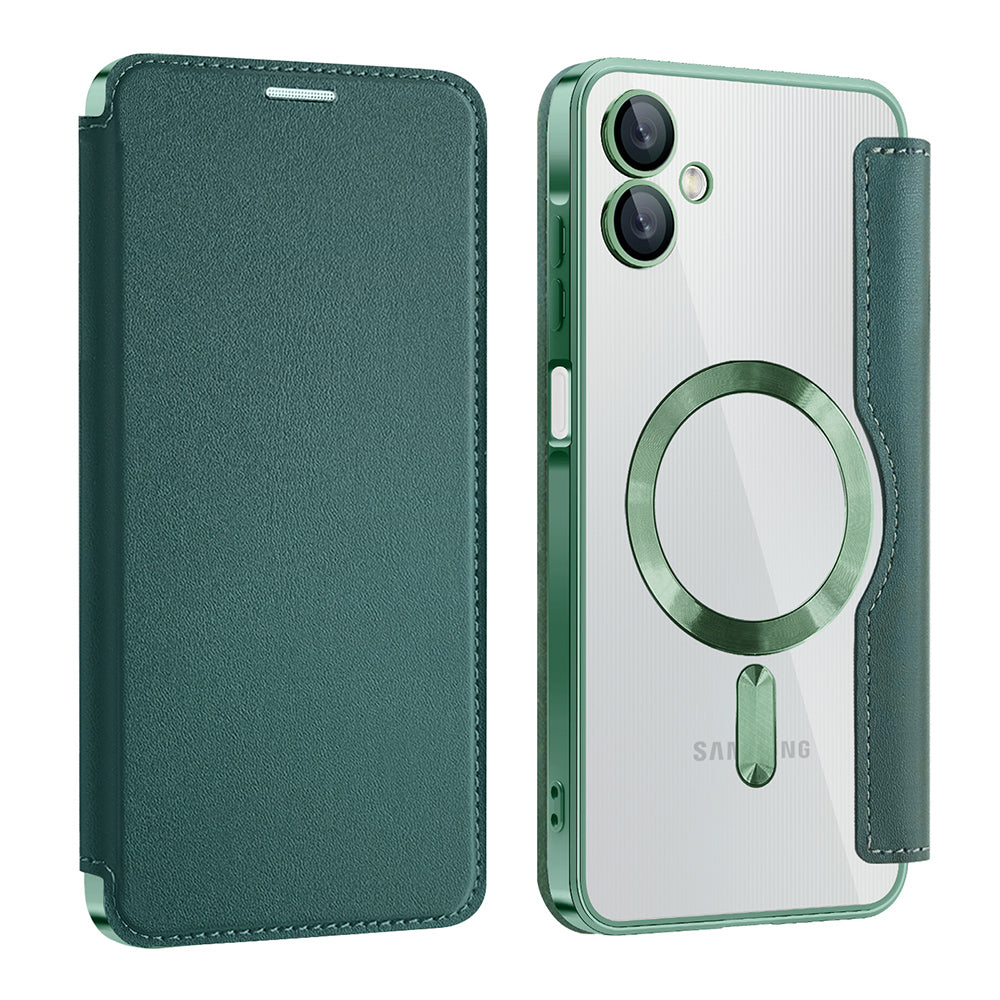 Калъф MagSafe за Samsung Galaxy A06 A065, Techsuit, SmartMag Book, Зелен