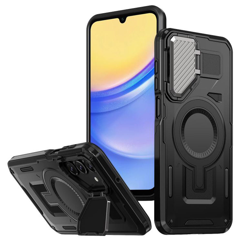 Калъф MagSafe за Samsung Galaxy A15 5G A156 / A15 A155, Techsuit, CamVault, Черен