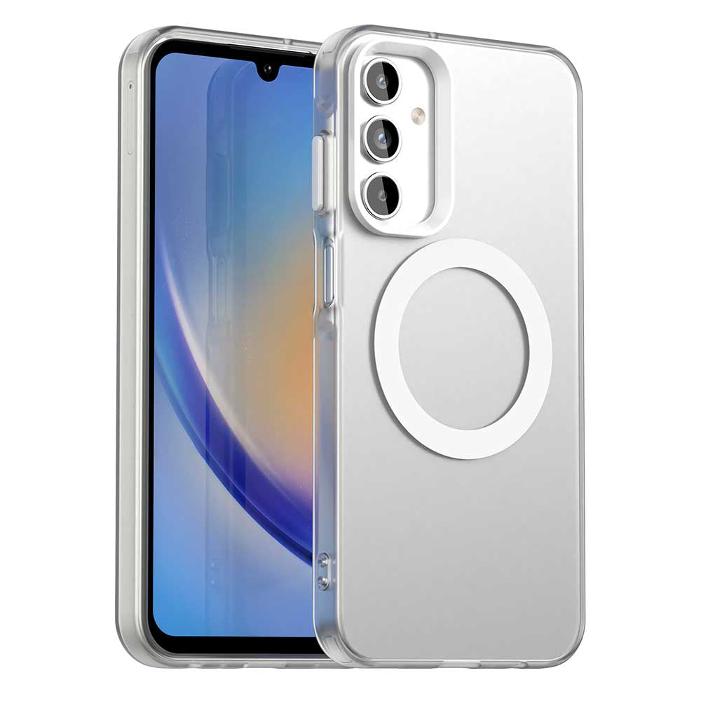 Калъф MagSafe за Samsung Galaxy A15 5G A156 / A15 A155, Techsuit, CandyCase, Бял
